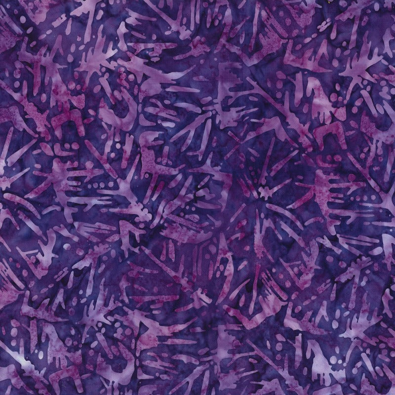 Mystic Vineyard - Purple Banana Leaf Batik # 22279-636