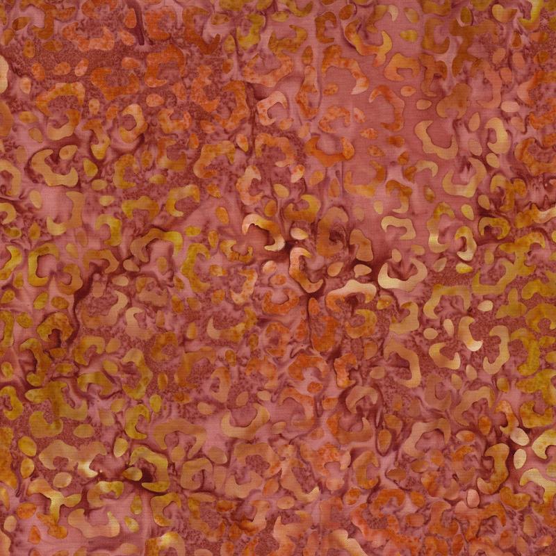 Copper Mountain -   Dusty Red Cheetah Prints Batik # 22291-387