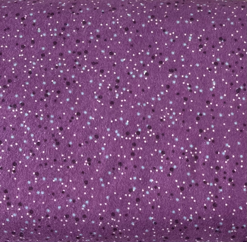 Mooks Dotty Crushed Grape Flannel 108in Wide Back