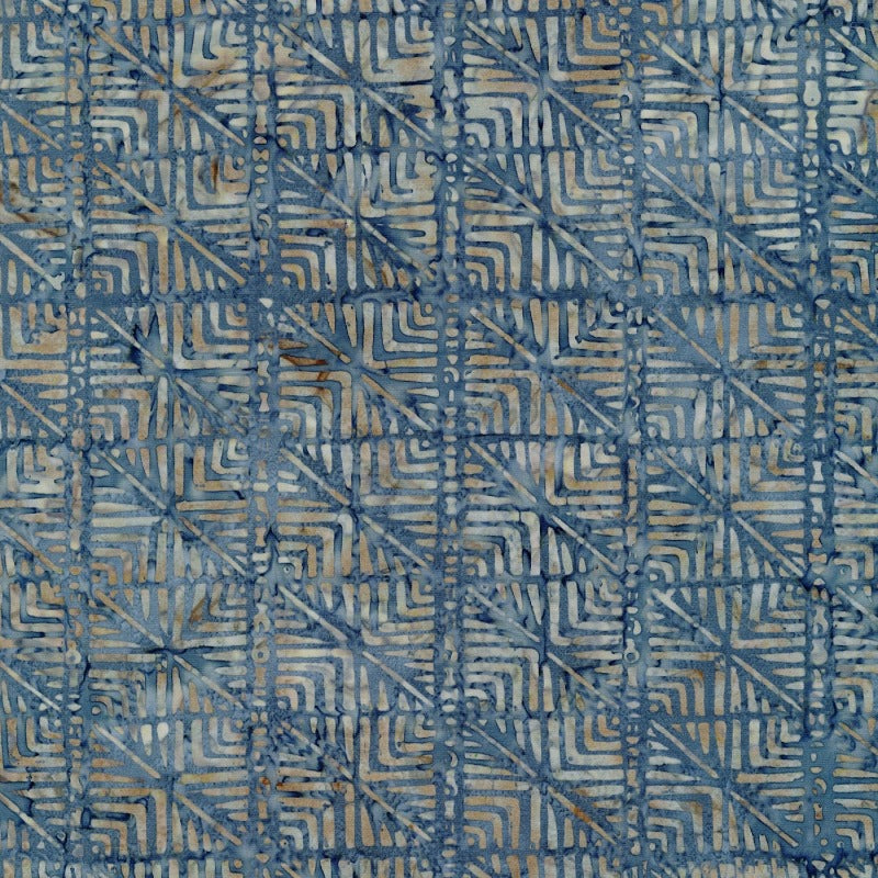 Lakeside - Anchor Geo Mosaic Pattern Batik # B2023-ANCHOR