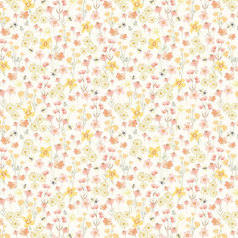 Home Sweet Home - Multi Flying Bee & Florals # CD3044-MULTI