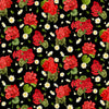 Scarlet Beauty - Black Geranium & Daisies # CD3185-BLACK