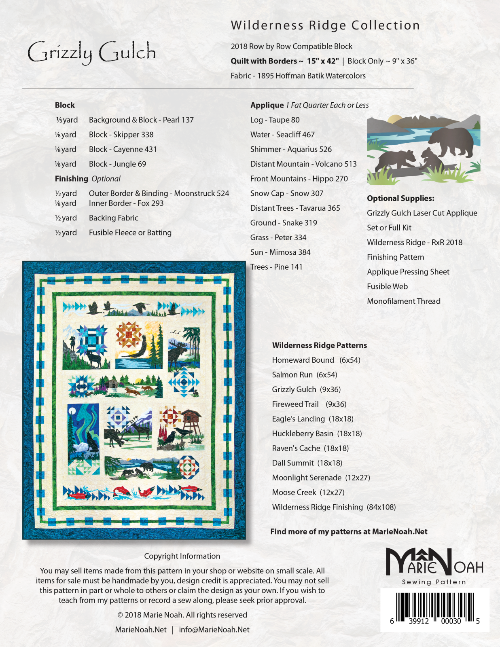 Grizzly Gulch Wilderness Ridge Pattern