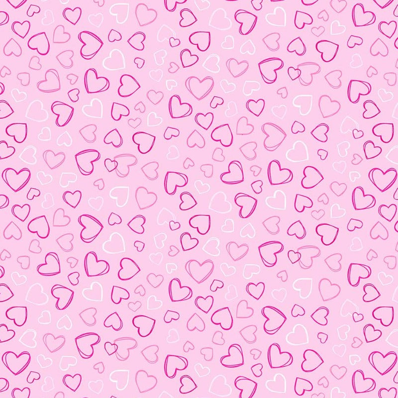Dreamtime / Positively Pink - Minky Pink Heartfelt MK10389-21
