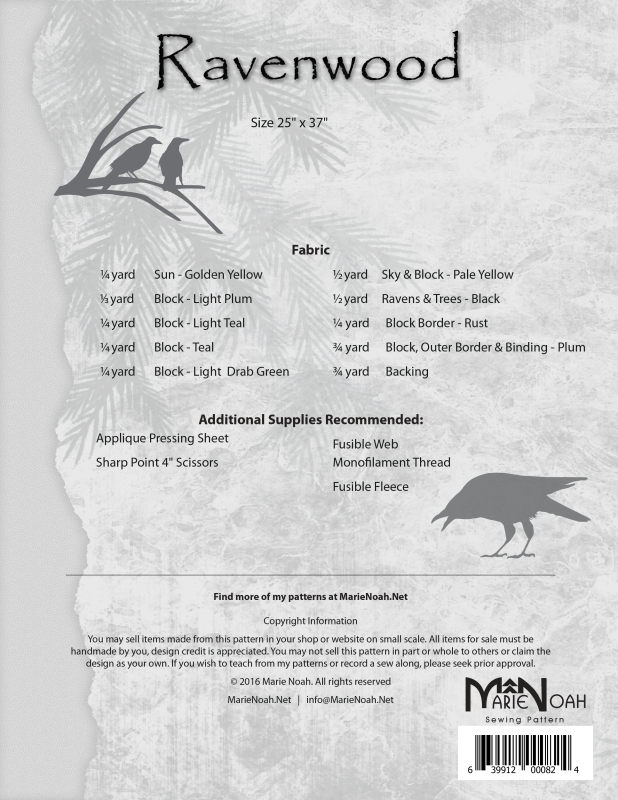 Ravenwood Pattern Little Extra Something Special Fabric Place