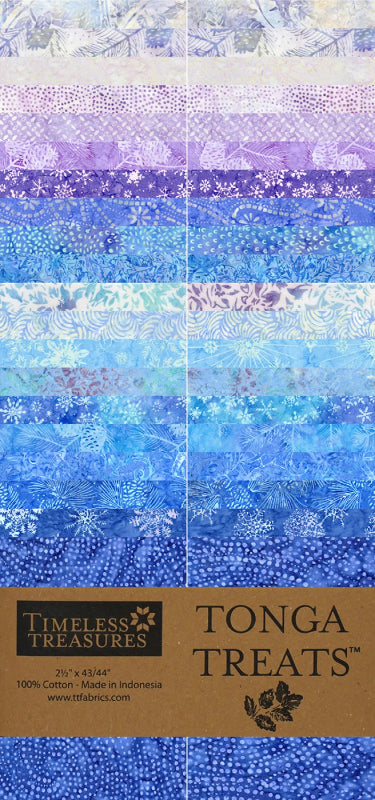 2.5in Strips Tonga Batik Crystal 40pcs/bundle # STRIP40-CRYSTAL