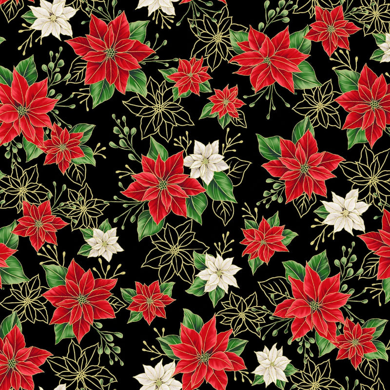 Blooming Holidays - Black/Gold  # X7788H-4G