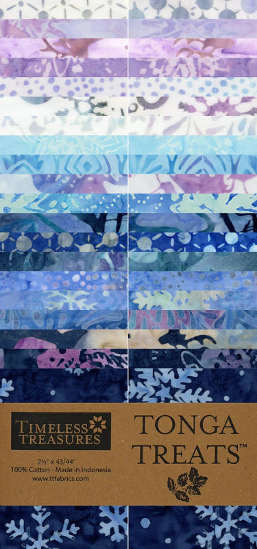 2.5in Strips Tonga Batik Frost 40pcs/bundle # STRIP40-FROST