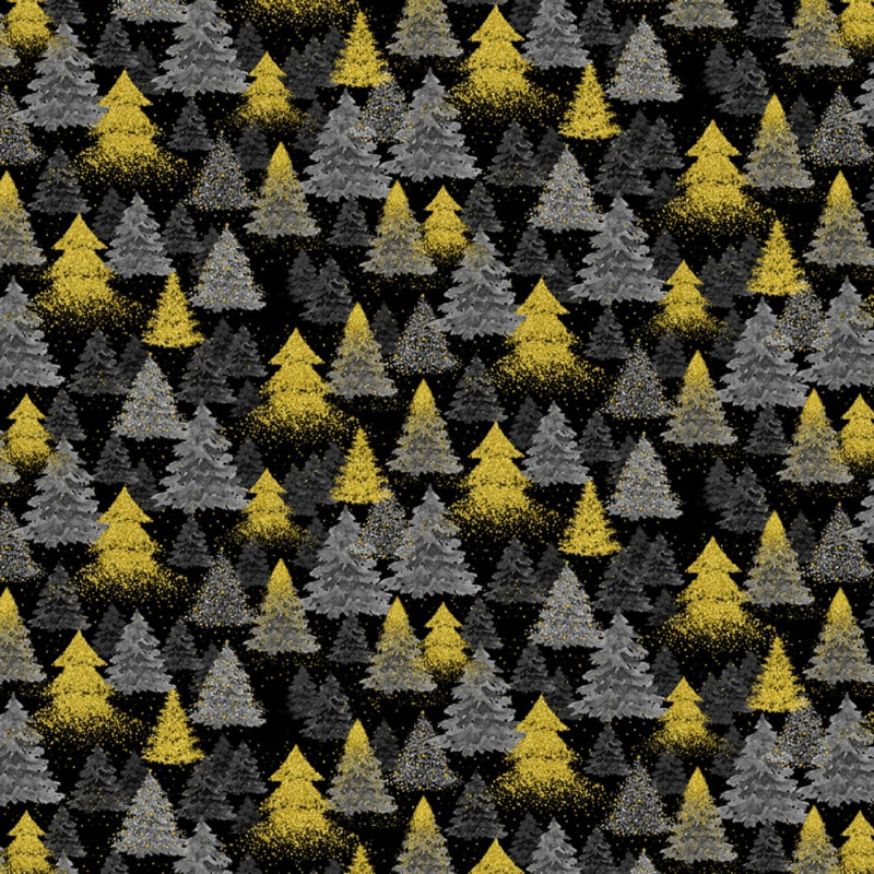 Merry Christmas -Black Metallic Christmas Tree # CM3625-BLACK
