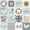 Spring Hill Farm Grey Squares Panel # 13245B-99