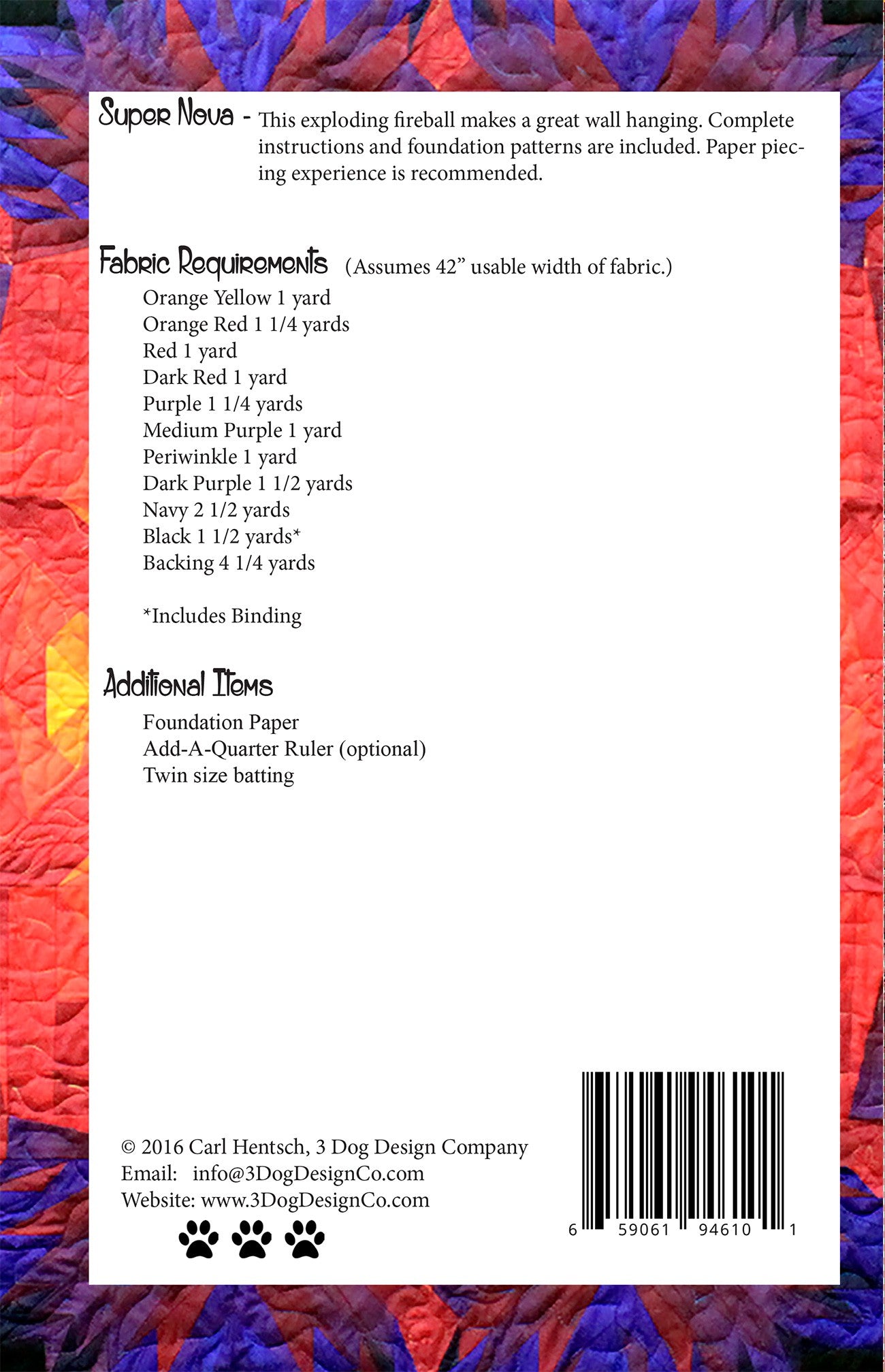 Super Nova # 3DDC-10 Pattern