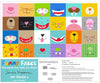 Funny Faces Multi 36in Kids Masks Panel # 5735PS-01