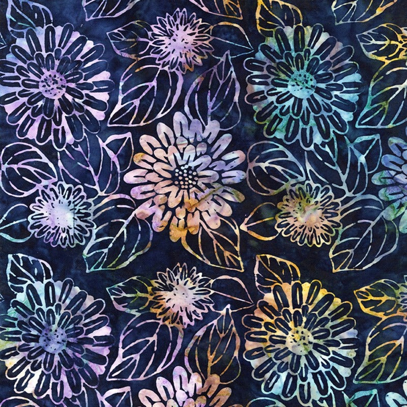 Tonga Batik  Arabella Large Dahlias Batik # B1649-ARABELLA