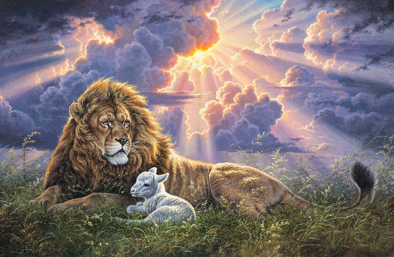 The Lion and the Lamb DP24432-44 Panel