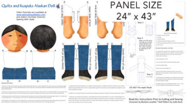 Quilts and Kuspuks -  Doll Panel  25214-10