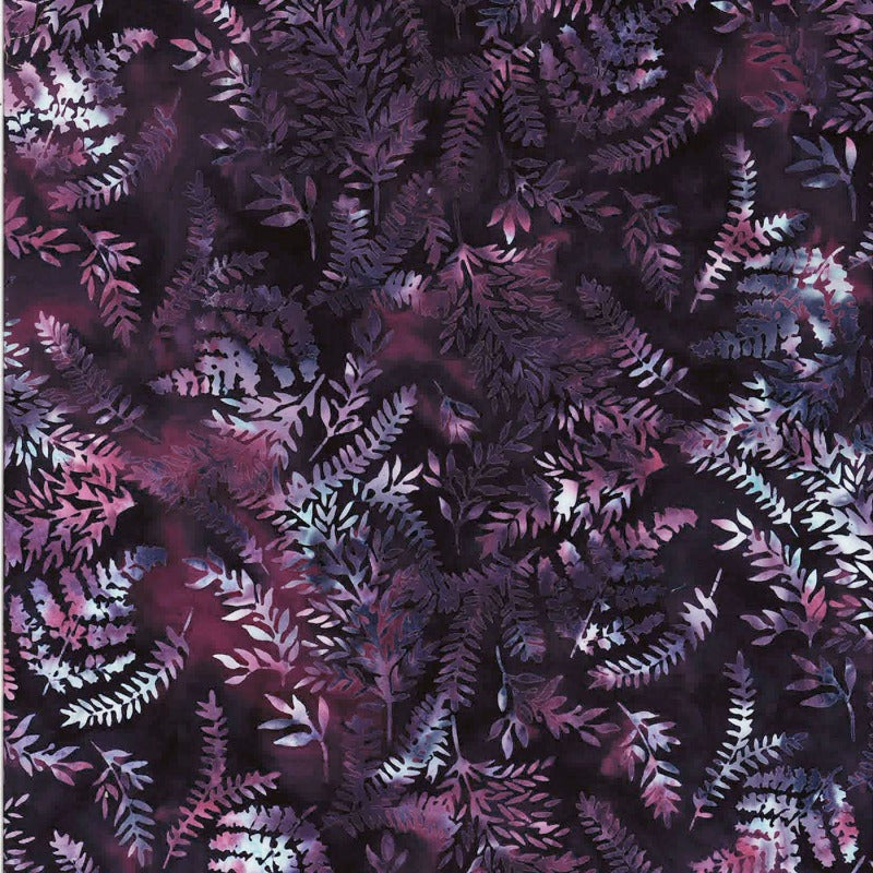 Grape Bali Batik Whimsy Fern # T2378H-45