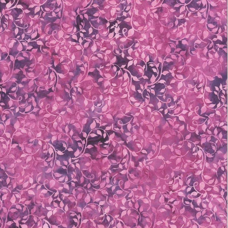 Fuchsia Bali Batik Swirly Vine # T2380H-23
