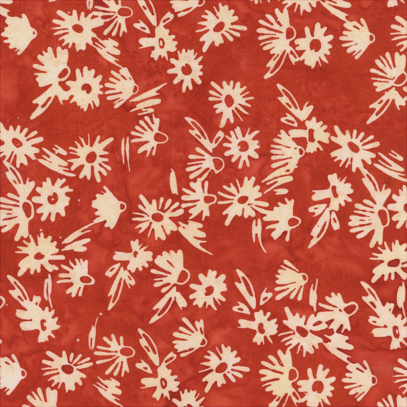 Claret - Black-eyed Susan Cherry Batik Cotton # 20030Q-X – Little Extra ...