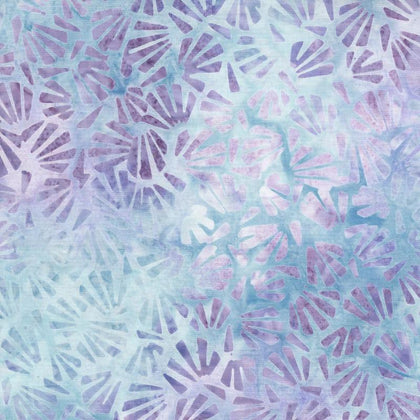 Violet Crush -Light Blue/Purple Fans All Over Batik # 22285-461