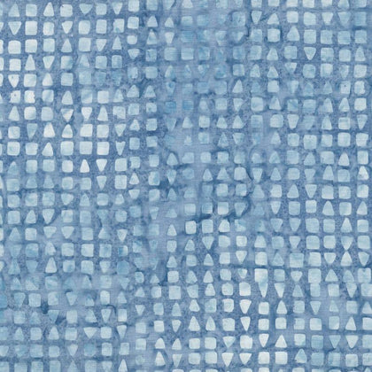 Violet Crush -Light Blue Squares & Triangles Batik # 22287-440