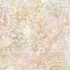 Copper Mountain - Cream/Blue Dots & Leaves Batik 22288-124