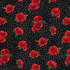 Oh Canada 11 - Stonehenge Small Poppy Toss 25237-99 Black