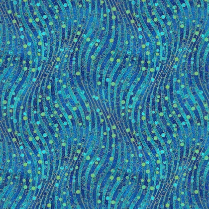 Shimmer Paradise, Blue Wave Texture 25245M-44