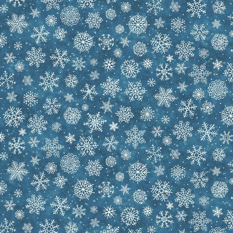 Silent Night - Dark Blue Snowflakes 25390-46