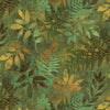Oak & Berries - Green Mixed Media Leaves 8.5 Inch # 3648-66