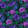 Field of Seams - Purple/Green Large Floral # 7640S-56