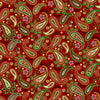 Blooms of the Holiday -Red Multi Paisley # 8384S-88