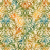 Baskets of Autumn Blessings - Cream Multi Damask Flourish 12 inches # 9198S-44