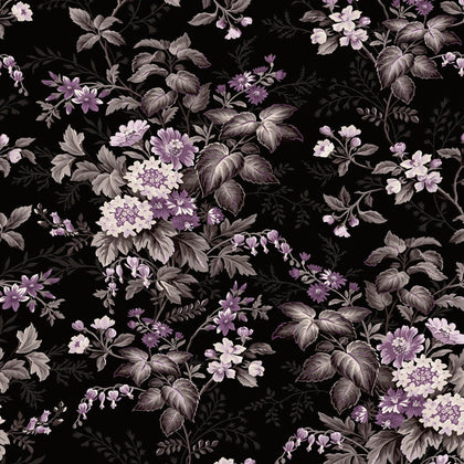 Blackberry Bramble -Large Floral Black # 98759-969