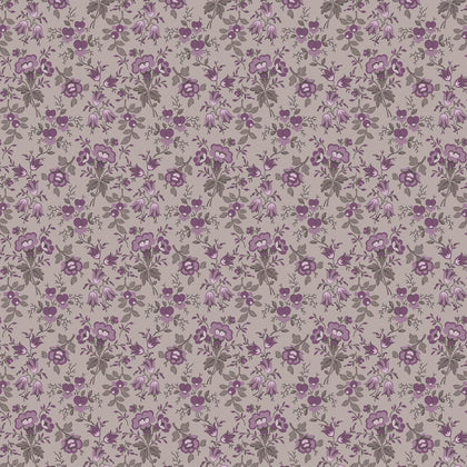 Blackberry Bramble -Small Floral Gray # 98761-969