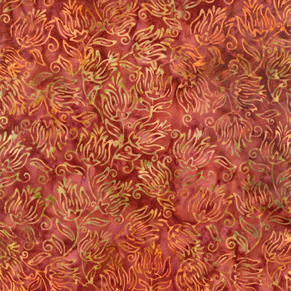 Windsong - Rust Garden Florals # B1952-RUST