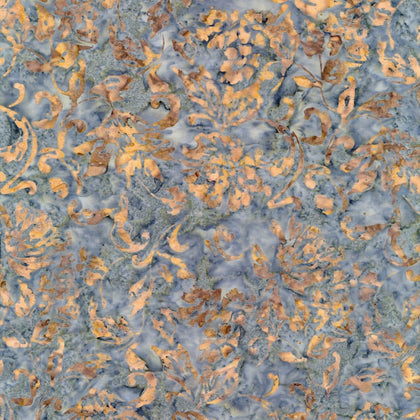 Lakeside - Tide Floral Scroll Batik # B5030-TIDE