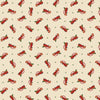 Cowboy Christmas -Beige Tossed Red Holiday Truck # CD4083-BEIGE