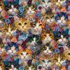 Calico Cat - Natural Packed Cats & Floral # CD4114-NATURAL