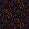 Calico Cat - Black Floral Paw Prints # CD4115-BLACK