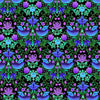 Luminous - Blue Floral With Birds # CM1205-BLUE