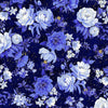 Moonlight - Navy Metallic Asian Floral # CM3981-NAVY