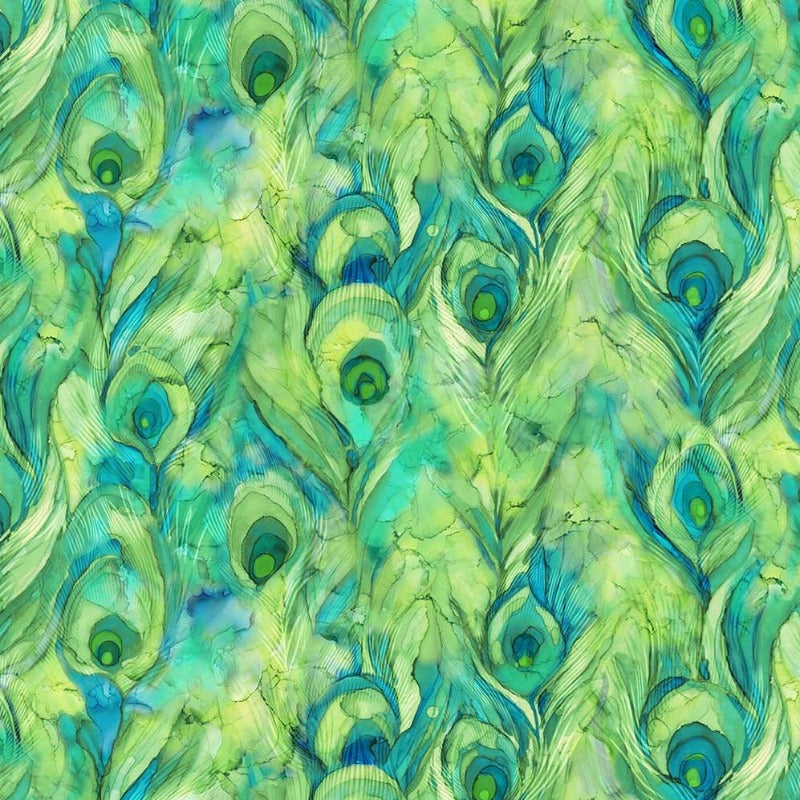 Allure - Large Feather DP26701-74 Green – Little Extra Something Special  Fabric Place