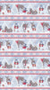 Little Donkey's Christmas Flannel -Stripe F25325-42