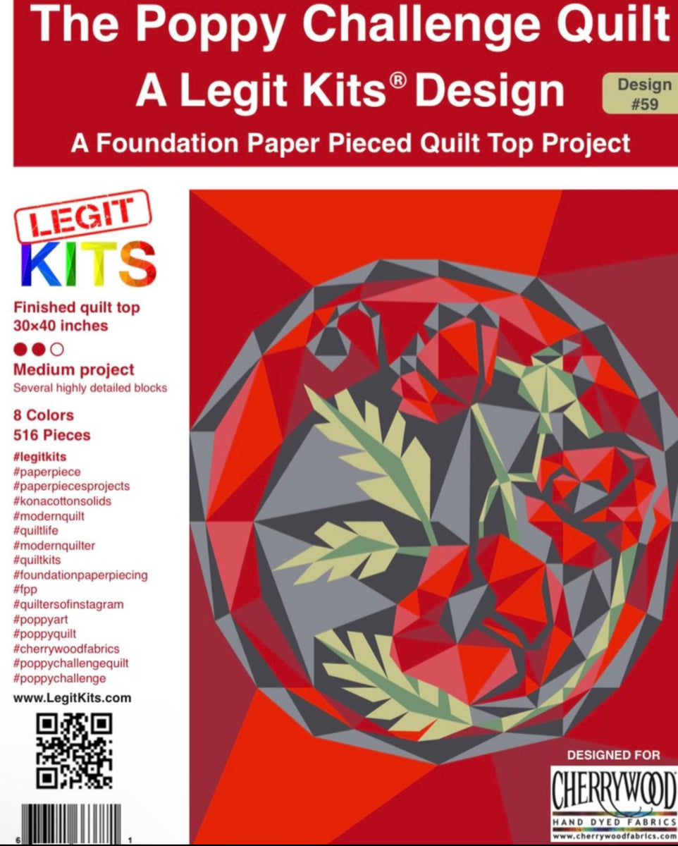 Legit Pattern Legit PATTERN - Poppy Challenge – Little Extra Something Special Fabric ...