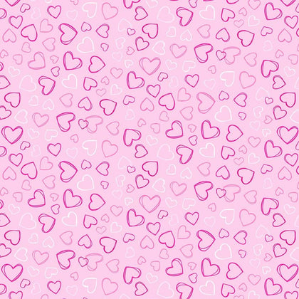 Dreamtime / Positively Pink - Minky Pink Heartfelt MK10389-21