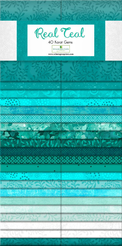 2-1/2in Strips Real Teal, 40pcs, # Q842-157-842