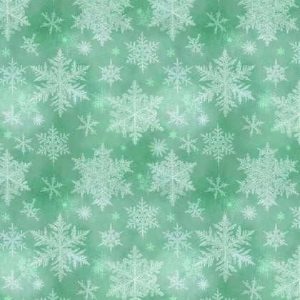 Snowfall - Layered Snowflakes Christmas Light Green # SNOF5454-LG