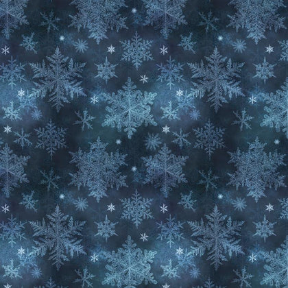 Snowfall -Layered Snowflakes Christmas Navy # SNOF5454-N