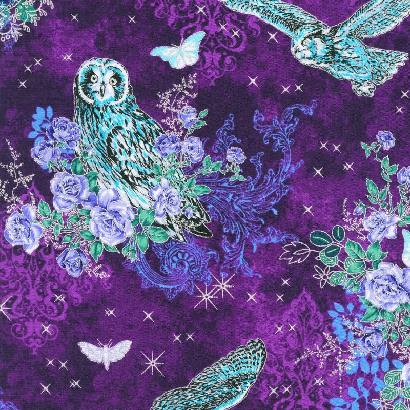 Mystic Moon -Owls Midnight Purple # SRKM21634460