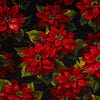 Black Poinsettia 108in Wide Back # WBX3059-BLAC